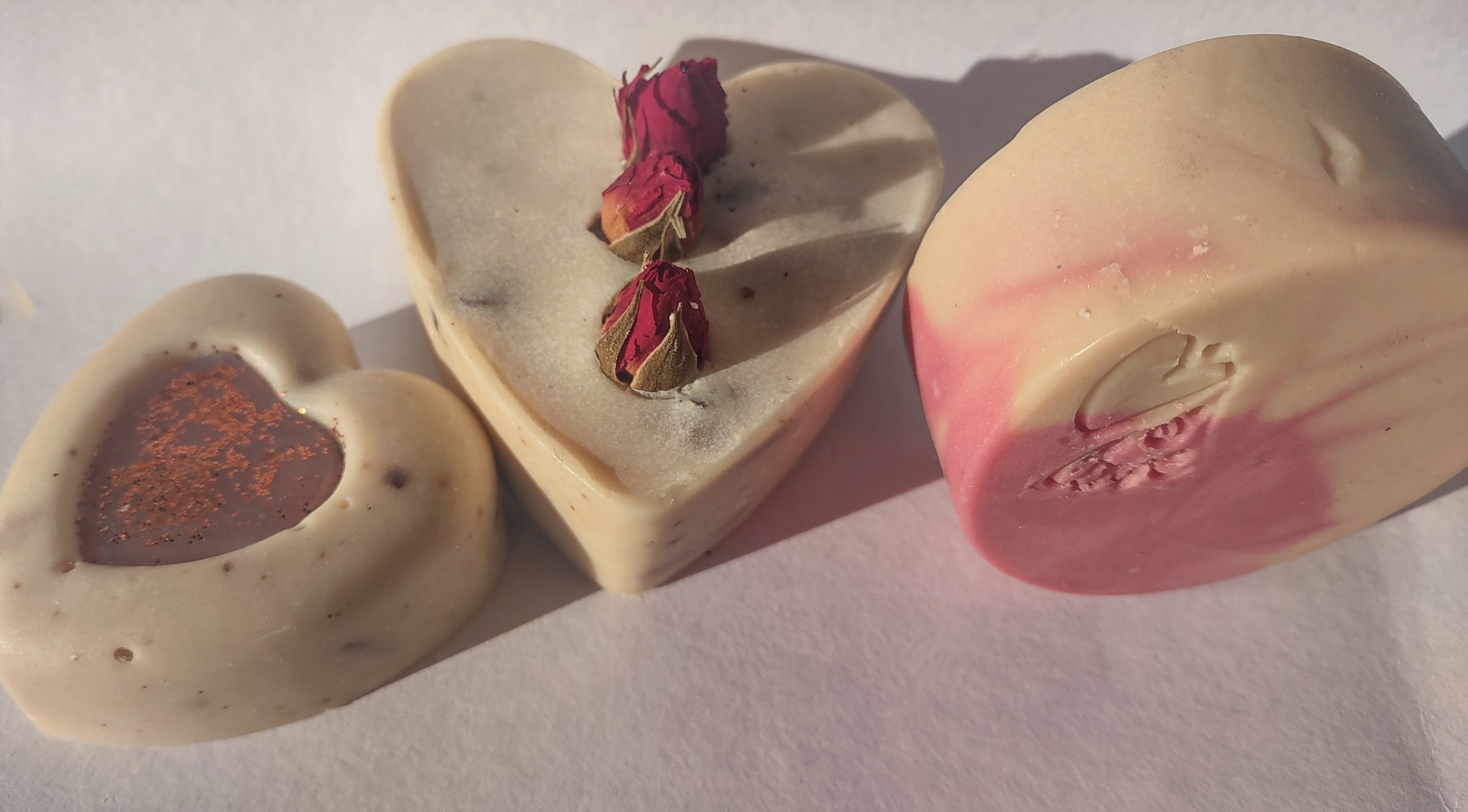 Valentine's Set Roses & Carnation Three [3] Eco-Soap