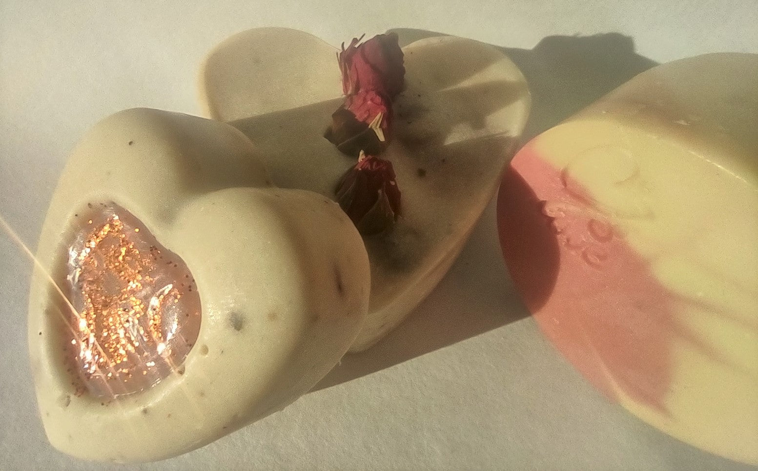 Valentine's Set Roses & Carnation Three [3] Eco-Soap