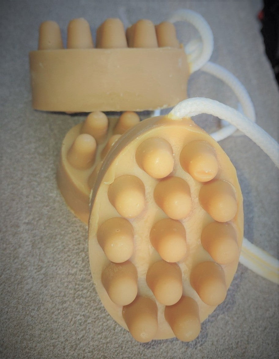 Tonka Bean Geranium Anise Massage Soap on a Rope